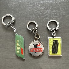 Lot of 3 Vintage Advertising Metal Keychains Guillot Thermor picture