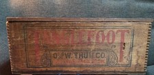 Antique Tanglefoot Fly Paper Wood Advertising Box O & W Thum Grand Rapids 17