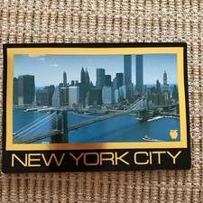 Unused POSTCARD - NYC - Brooklyn Bridge - East River - Twin Towers - WTC - Lower picture