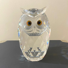 Swarovski Giant Owl 010125 Crystal 7636 165 000 Retired Austria Case Box picture