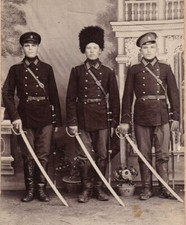RARE Antique UKRAINIAN COSSACKS Imperial CZARIST RUSSIAN PHOTO Swords & Uniforms picture