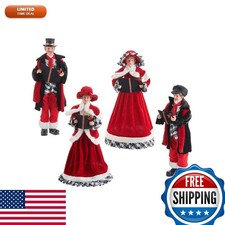 RAZ Imports Christmas Time in The Village 17.5-inch Carolers Figurine Set of 4 picture