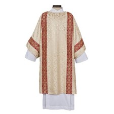 Ivory Benedictus Dalmatic and Woven Orphrey and Understole picture