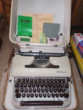 Vintage Olympia SM4 Typewriter In Case, One Owner, Original Paperwork picture