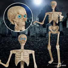 5.3 Ft Halloween Skeleton Decoration Skeleton Grim Animatronic Talking with Cree picture