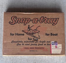 Vintage Snap-A-Tray Paul Hess Products Chicago Collapsible Car Tray Sealed Box picture