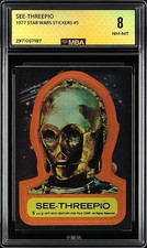 1977 Topps Star Wars Stickers #15 SEE-THREEPIO C-3PO MBA 8 NM-MT picture