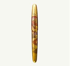 Wancher Dream Pen Rising Sun Maki-e Urushi Fountain Pen Gold Dragon EF Stainless picture