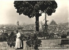 Florence Italy Panorama San Miniato al Monte Monk RPPC Real Photo Postcard picture