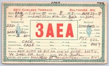 Vintage QSL Radio Card 3aea Amateur Ham Equipment Specs 1928 picture