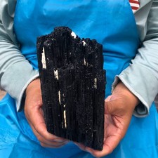 3.54 LB Natural Black Tourmaline Raw Large Crystal Display Piece Healing 6665 picture