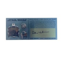 Star Wars DAVID ANKRUM - WEDGE ANTILLES - X-WING PILOT HELMET - 3x7 PLAQUE picture