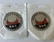 2Pcs 4x4 4WD Boobie Bounce Emblem Decal for Jeep Ford Dodge Chevy Toyota Fender picture