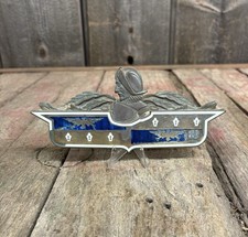 Rare Vintage Auto 1941-42 Chrysler Desoto Trunk Lid Radiator Emblem Badge picture