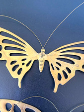 4 Solid Brass Butterflies for Wall Hanging picture
