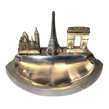 Paris Souvenir Ashtray France Made Eiffel Tower Arc de Triomphe Sacré‑Cœur VTG picture