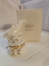 Vintage 1989 First Issue Lenox Treasures -The Dolphin Splash Charm Box picture