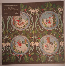 Vintage Gordon Fraser Gift Wrap Bunnies 2 Sheets 20