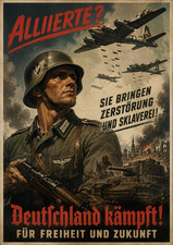 WWII German Propaganda Poster Reproduction Vintage War Art 13x19 Print picture