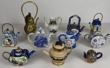 Vintage Lot Of 11 Miniature Teapots And Trinket Boxes Nini Nantucket Trade + Aid picture