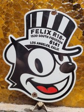 VINTAGE CHEVROLET PORCELAIN SIGN RARE OLD FELIX DEALERSHIP CAR TRUCK LOS ANGELES picture
