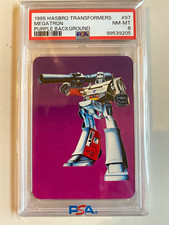 Hasbro Transformers 1985 Megatron #97 PSA Graded Card Lot (2) Purple/Yellow picture