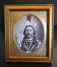 CHIEF BUCKSKIN CHARLEY SOUTHERN UTE NATIVE AMERICAN TRIBE PICTURE FRAMED MAT 5x3 picture
