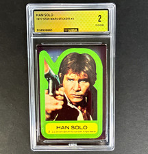 Topps 1977 Star Wars Stickers #3 Han Solo Harrison Ford MBA 2 Sticker picture