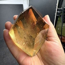 520g Top Rare Natural Citrine Quartz Crystal Mineral specimens Reiki +Stand picture
