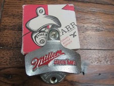 Vintage Miller High Life STARR X Wall Mount Bottle Opener w/ Box Beer Breweriana picture
