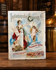 VTG LITHOGRAPHIC ADVERTISING SIGN INDIANAPOLIS BREWING CO. “DUESSELDORFER” BRAND picture