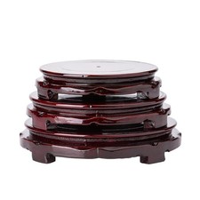 Round Imitation Wood Non-rotatable Base Vase Plant Base picture