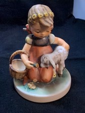 Goebel Hummel Figurine - Favorite Pet #361 Germany, Girl With Lamb picture