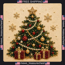 Christmas Pearl Diamond Painting Kit with Frame for Holiday Decor picture