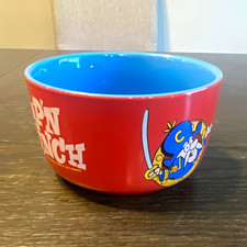 Vintage Quaker Cap’n Crunch Cereal  Bowl Red with Blue Interior picture