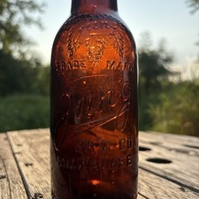Antique Jung Brewing Co. Beer Bottle From Milwaukee, Wis. Embossed, Brwn, Crown picture