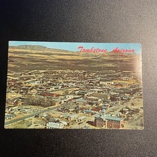 Tombstone Arizona Desert Southwest City Aerial Mountains Vintage Postcard picture