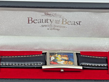 New 1990s Special Edition Disney Beauty & The Beast Watch Belle & Beast Leather picture