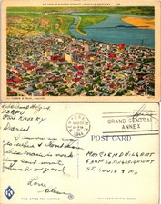Air View of Business District Louisville, Kentucky Postcards used 56107 picture