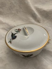 Vintage French Pilivite Pillivuyt Porcelaines Mehun Small Lidded Pot w/Handles picture
