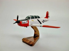 T-34 Mentor Beech Trainer Aircraft Desktop Kiln Dried Wood Model Small New picture