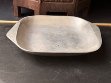 Vintage Nambe 515 Metal Alloy Serving Dish Handles Modernist 13 x 10.5in picture