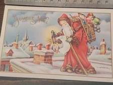 🔥  Antique Santa Postcard Joyeux Noel French Christmas VTG New, Early 1900s New picture