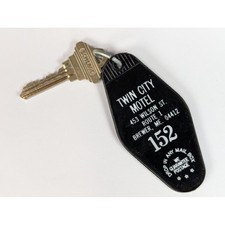 Schlage Twin City Motel Room Key Fob 152 Brewer ME Vintage Plastic Hotel Tag picture