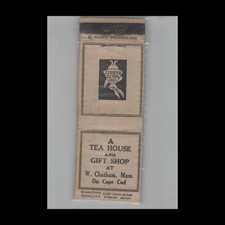 1930s Matchbook Cover Diamond Quality A Tea House & Gift Shop West Chatham MA picture