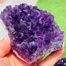 488g Natural Raw Purple Quartz Geode Druzy Crystal Cluster Healing Specimen picture