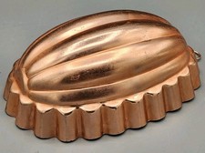 Vintage Copper Ribbed Fluted Melon Wall Art Jello Mold 7