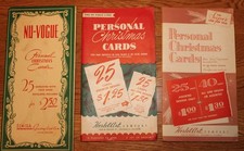 3 Vtg 1950s Salesman Sample Personalized Christmas Cards Booklets Brochures picture