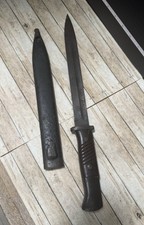 WWII 1944 German K98 Combat Bayonet 44 Cul Blade With 44 ASW Scabbard picture