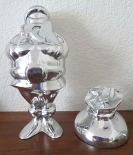 Nambe 2013 LARGE 8-inch Silver Santa with Gift Bag #MT0605 Alvaro Uribe, Heavy picture